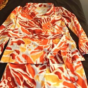 Retro suit with matching belt